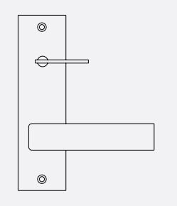 DORMAKABA 6600 INT SQR PLATE W/DIS TURN + 37 LEVER RH SSS