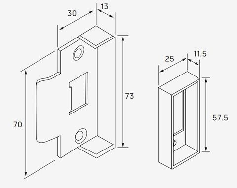 DORMAKABA 2203 REBATE KIT TO SUIT TUBULAR LATCH