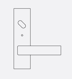 DORMAKABA 6600 EXT SQR PLATE INDICATE TURN + 31 LEVER LH SSS