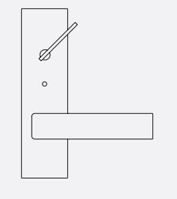 DORMAKABA 6600 EXT SQR PLATE IND. DIS TURN + 31 LEVER LH SSS