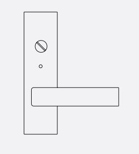 DORMAKABA 6600 EXT PLATE IND EMERG BUTTON + 31 LEVER LH SSS