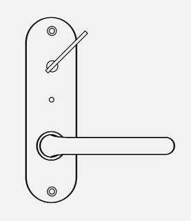 DORMAKABA 6700 INT PLATE W/DIS IND TURN + 30 LEVER LH SSS