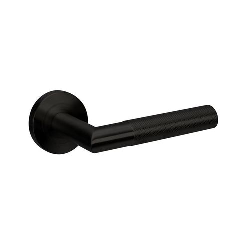 ZANDA 11230 WYATT ROUND ROSE LEVER SET BLK