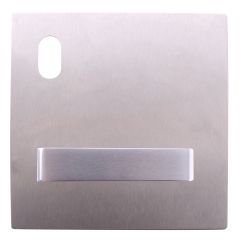 LOCKWOOD 200 ARTEFACT EXT PLATE W/CYL HOLE + 90 LEVER LH SS