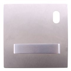 LOCKWOOD 200 ARTEFACT EXT PLATE W/CYL HOLE + 90 LEVER RH SS