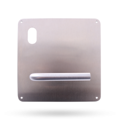 LOCKWOOD 202 ARTEFACT EXT PLATE W/CYL HOLE + 20 KNOB LH SS