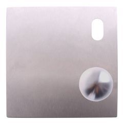 LOCKWOOD 202 ARTEFACT EXT PLATE W/CYL HOLE + 20 KNOB RH SS