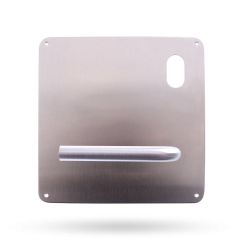 LOCKWOOD 202 ARTEFACT EXT PLATE W/CYL HOLE + 20 KNOB RH SS