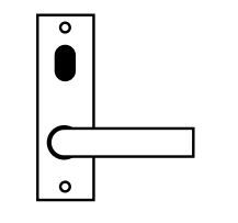 LOCKWOOD 224 ARTEFACT INT PLATE W/CYL HOLE + 20 KNOB SS