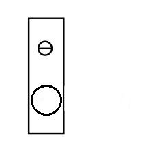 LOCKWOOD 224 ARTEFACT EXT PLATE W/EMERG TURN + 20 KNOB SS