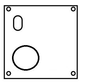 LOCKWOOD 200 ARTEFACT INT PLATE W/TURN + 20 KNOB LH SS