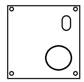 LOCKWOOD 200 ARTEFACT INT PLATE W/TURN + 20 KNOB RH SS