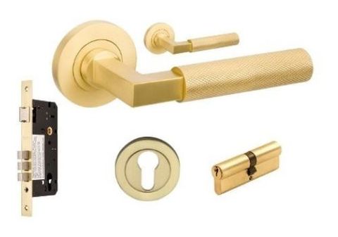 ZANDA 9345 ZURICH ROUND ENTRANCE SET W/LOCK + FURNITURE SB