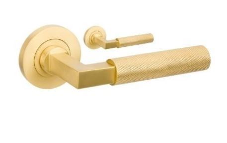 ZANDA 9345 ZURICH ROUND ROSE LEVER SET SB