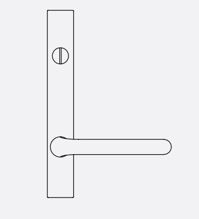 DORMAKABA 6404/31 EXTERNAL NARROW PLATE FURNITURE