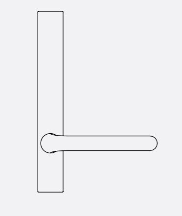 DORMAKABA 6405/39 EXTERNAL NARROW PLATE FURNITURE