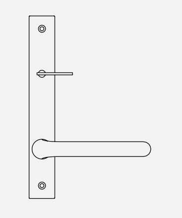 DORMAKABA 6400 INT NARROW PLATE W/DIS TURN + 37 LEVER RH SSS