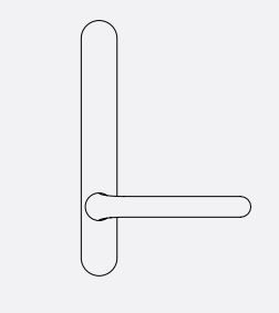 DORMAKABA 6500 EXT NARROW PLAIN PLATE WITH 30 LEVER SSS