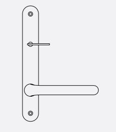 DORMAKABA 6500 INT NARROW PLATE W/DIS TURN + 37 LEVER RH SSS