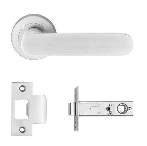 Designer Doorware Club Lever Set On R10 Round Rose with Latch