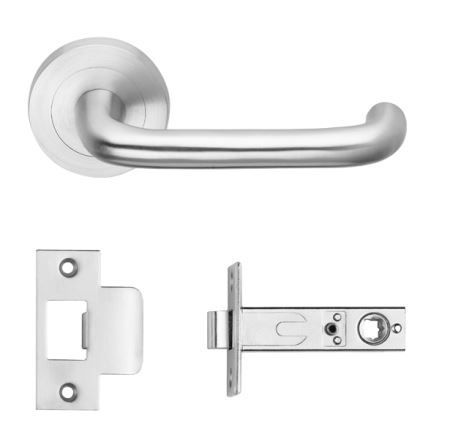 Designer Doorware Daniela Lever Set On R10 Round Rose with Latch