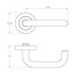 DESIGNER DOORWARE DANIELA LVR SET ON R10 ROSE INC LATCH BOLT