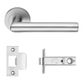 DESIGNER DOORWARE KALI LVR SET ON R10 ROSE INCL. LATCH BOLT