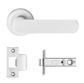 DESIGNER DOORWARE LUNA LEVER SET ON R10 ROSE INC. LATCH BOLT