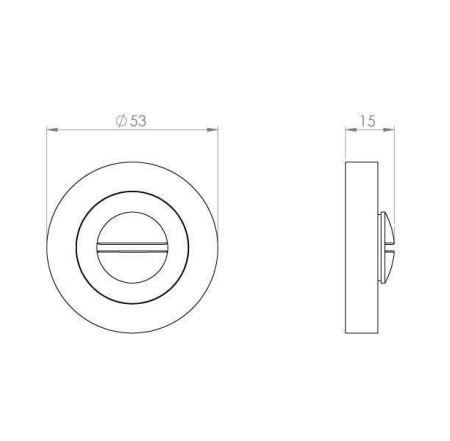 Designer Doorware E12- Emergency Release Turn Snib On R10 Rose