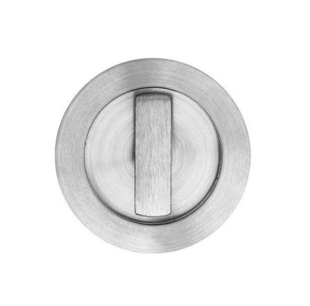 DESIGNER DOORWARE ROUND FLUSH PULL WITH TURN 65MM SN