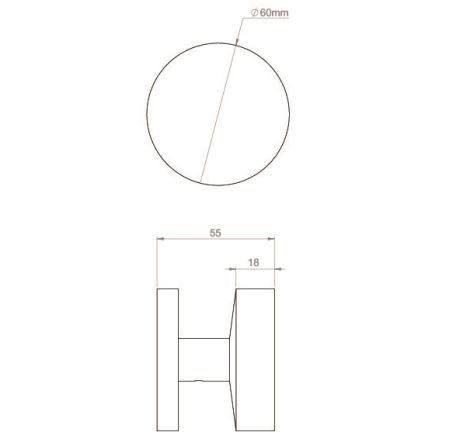 Designer Doorware Niki Knob Set On R05 Round Rose with Latch