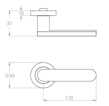 Designer Doorware Monte Timber Club Lever Set On R10 Rose with Latch
