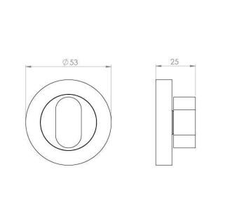 Designer Doorware E11- Turn Snib On R10 Rose