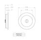 DESIGNER DOORWARE ROUND FLUSH PULL W/EMERGCY RELEASE 65MM SN