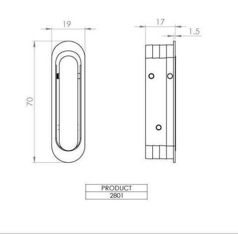 Designer Doorware 2801- Edge Pull
