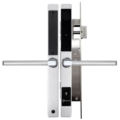 MCGRATH A231 SLIMLINE DIG LCK LEVER HANDLE SILVER W/EU STYLE