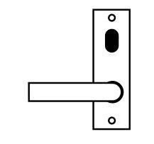 LOCKWOOD 224 ARTEFACT INT PLATE W/CYL + FIXED 90 LEVER RH SS