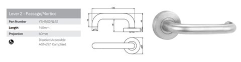 YALE LEVER 2 SIMPLICITY PASSAGE