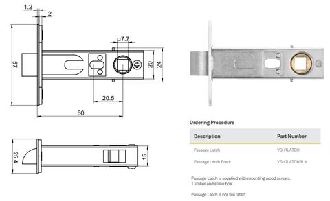 YALE TUBULAR LATCHES