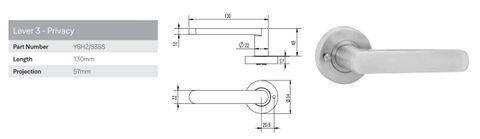 YALE LEVER 3 SIMPLICITY PRIVACY