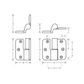 Metlam OL105_13-LHHC-SF Ol L/O S/Hinge LH Hc Suit 13mm SF Thick Material with Screw Fixing