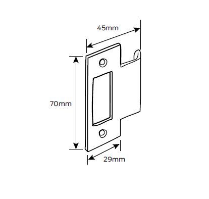 ALLEGION G2 SERIES T STRIKE PLATE