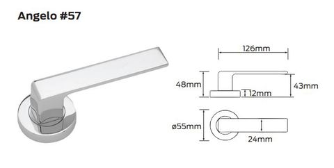 LEGGE 6000 ANGELO 57 PASSAGE SET WITH LATCH