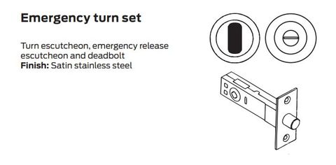 SCHLAGE 7000 SERIES PRIVACY EMERGENCY TURN SET SSS