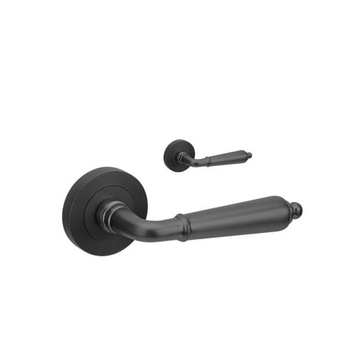 Zanda 10070.BLK 10070 Oxford Round Rose Lever Set BLK