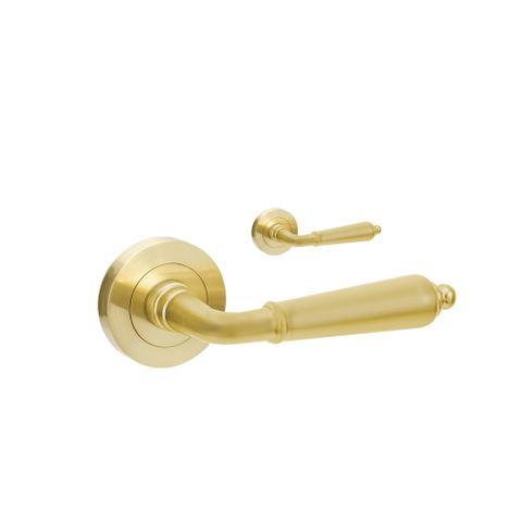 Zanda 10070.SB 10070 Oxford Round Rose Lever Set SB