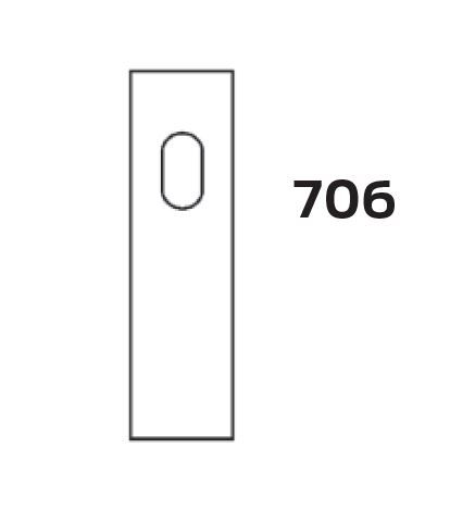 LEGGE L706 EXTERNAL PLATE W/CYLINDER HOLE S
