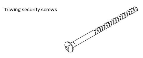 LEGGE TRIWING 75mm 5/32 SECURITY SCREWS - EACH