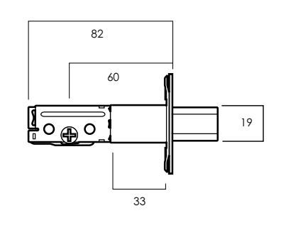 LOCKWOOD SYMMETRY DEADBOLT - 60-70mm ADJ.B/SET BOLT ONLY SSS