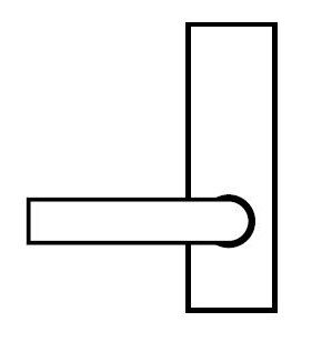 LOCKWOOD 224 ARTEFACT EXTERNAL PLATE W/FIXED 96 LEVER RH SS